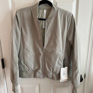 Lululemon Non-Stop Bomber Reversible Jacket Raw Linen size 10 NWT